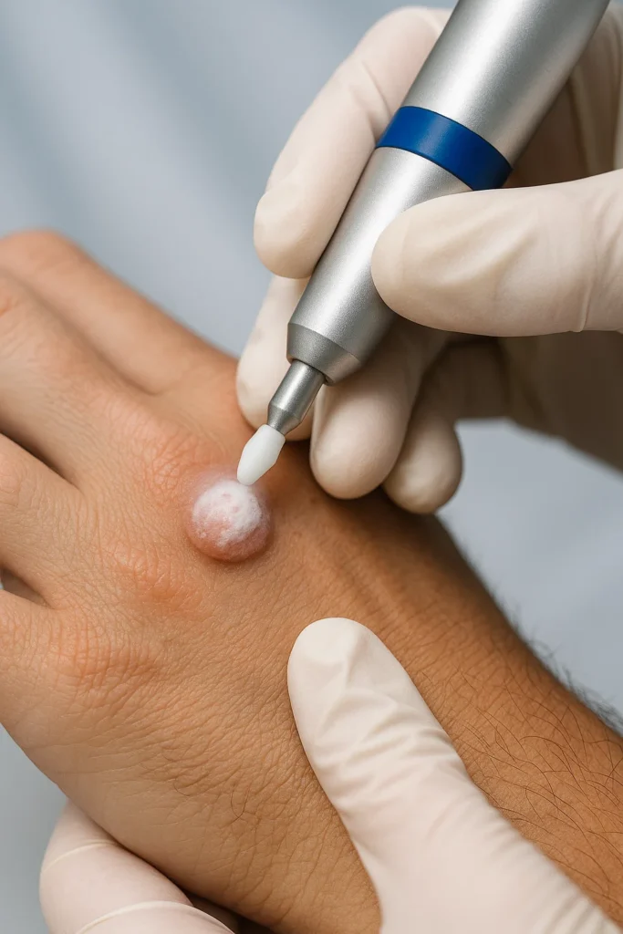 example of wart removal Orpington using cryopen