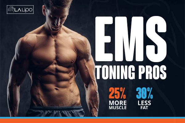 Image of man with sculpted stomach showing the fat loss and muscle gain of LA-EMS Body Sculpting Treatment Orpington